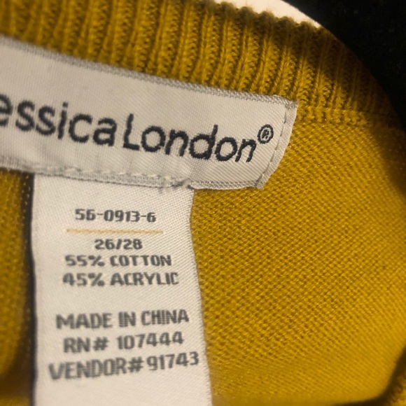 Jessica London mustard colour cardigan. Plus size - Picture 7 of 7